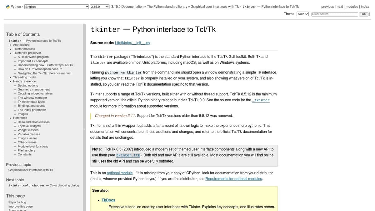 Tkinter