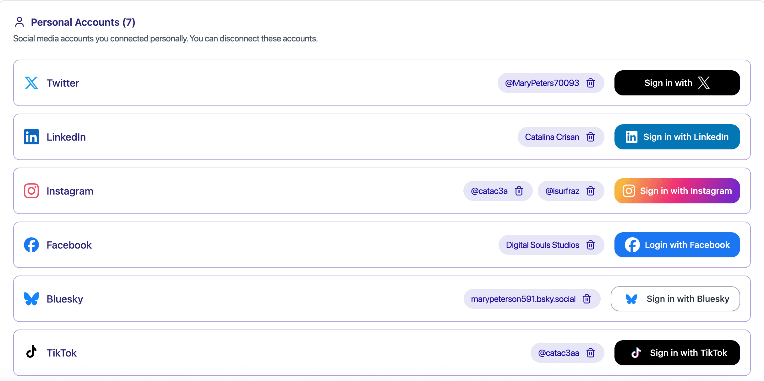 Linking your account in Scheduler.social